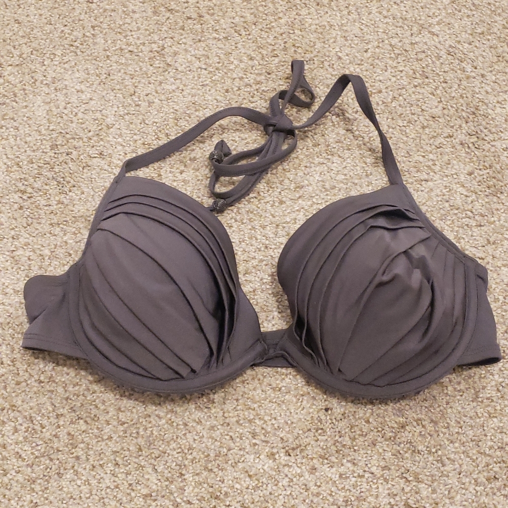 Gray swim top
